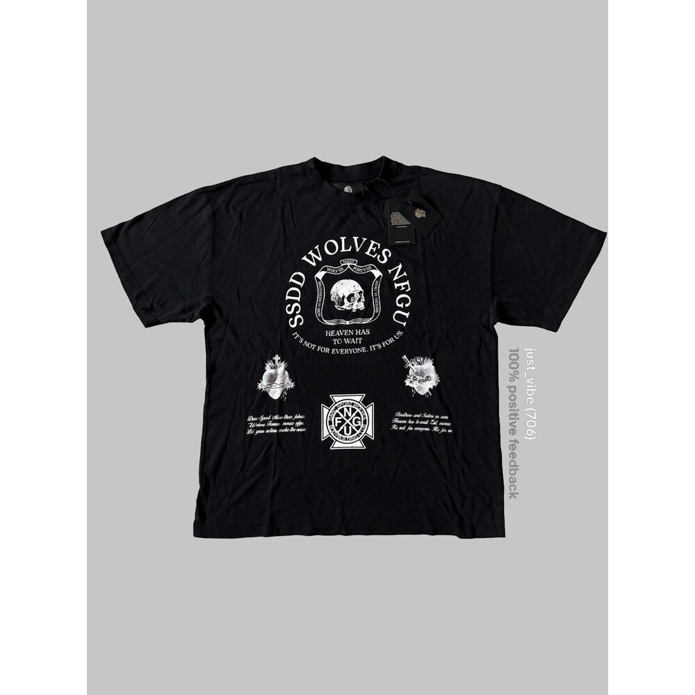 Darc Sport Iron Shield Heaven Has To Wait Premium Tee Men’s Large NWT